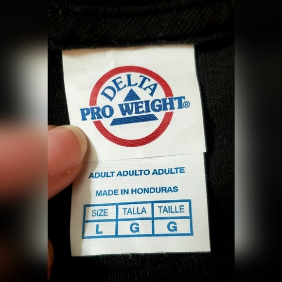 Vtg Timberwolf/Wolf Delta Pro Weight T-shirt Unisex Large Black Neon Psychedelic - Picture 8 of 8